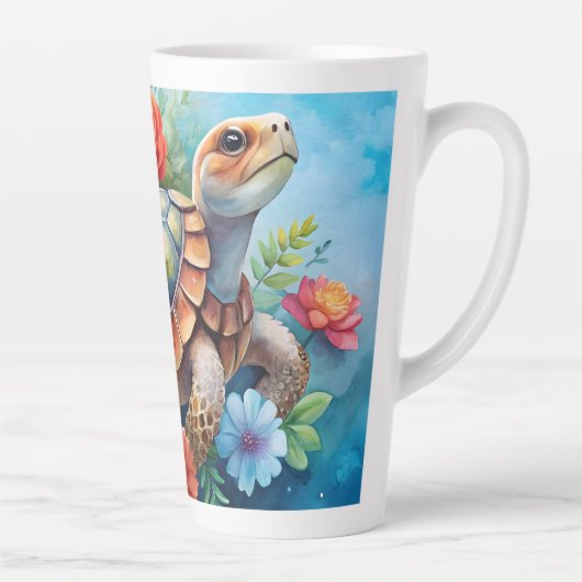 Bloemenschildpad Latte Mok (Rechts)