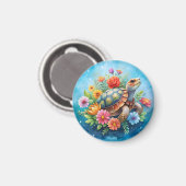 Bloemenschildpad Magneet (Voorkant / Achterkant)