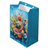 Bloemenschildpad Medium Cadeauzakje (Voorkant Gekanteld)