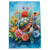 Bloemenschildpad Medium Cadeauzakje (Achterkant)