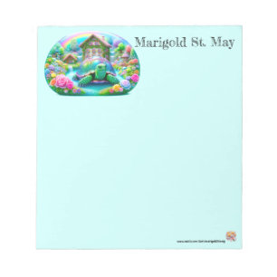 Bloemenschildpad Notitieblok