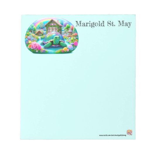 Bloemenschildpad Notitieblok (Voorkant)