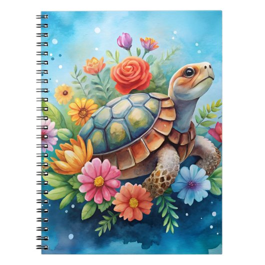 Bloemenschildpad Notitieboek (Voorkant)