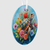 Bloemenschildpad Ornament (voorkant)