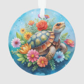 Bloemenschildpad Ornament (achterkant)