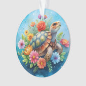 Bloemenschildpad Ornament (voorkant)