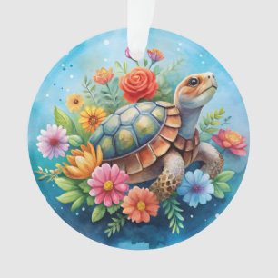 Bloemenschildpad Ornament