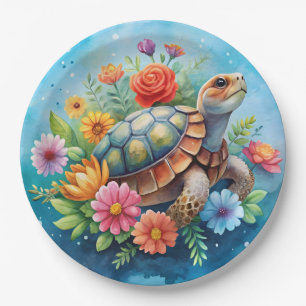 Bloemenschildpad Papieren Bordje