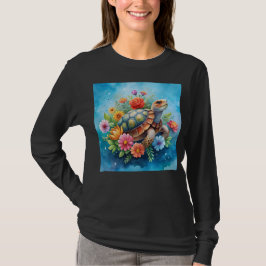 Bloemenschildpad T-shirt
