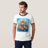 Bloemenschildpad T-shirt (Voorkant volledig)