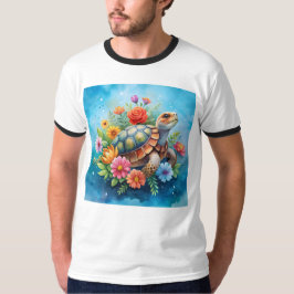 Bloemenschildpad T-shirt