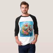 Bloemenschildpad T-shirt (Voorkant volledig)