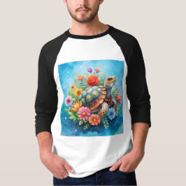 Bloemenschildpad T-shirt