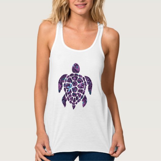 Bloemenschildpad Tanktop (Voorkant)