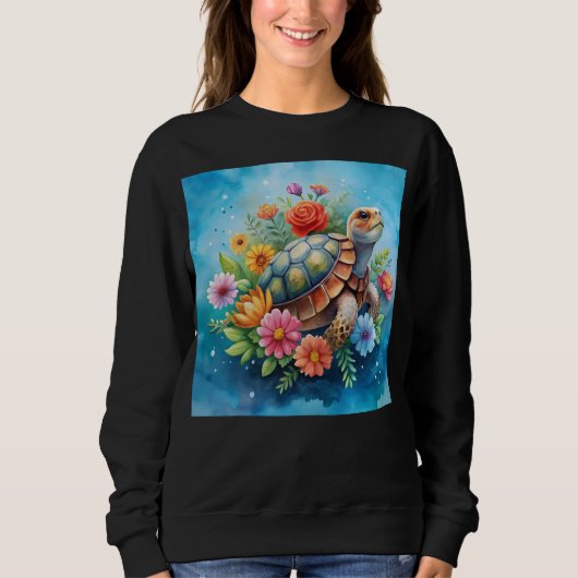 Bloemenschildpad Trui (Voorkant)