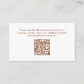 Bloemenschoen | Westerse Trouwwebsite QR-code Informatiekaartje (Achterkant)