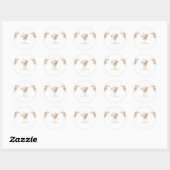 Bloemenschommel Baby shower Ronde Sticker (Vel)