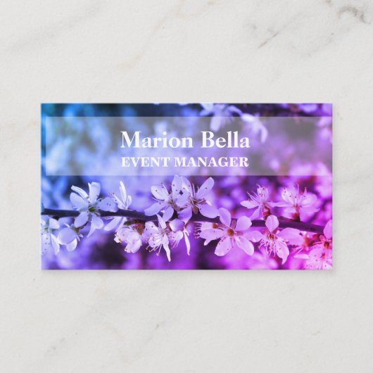 Bloemenschoonheid Elegante professionele kaart Visitekaartje (Voorkant)
