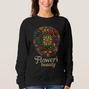 Bloemenschoonheid – Levendig Bloemstuk Kunst Sweat Trui