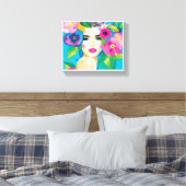 Bloemenschoonheid Wereldkleur 2 Canvasprint Canvas Afdruk (Insitu (Slaapkamer))