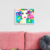 Bloemenschoonheid Wereldkleur 2 Canvasprint Canvas Afdruk (Insitu (Woonkamer))