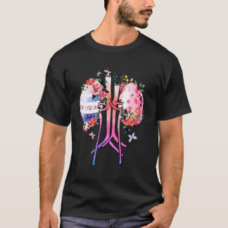 Bloemenschort Dialyseverpleegster Pasen Ei Nierdia T-shirt