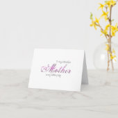 Bloemenschrift - Aan mijn mooie moeder op mijn tro Kaart (Gele Bloem)