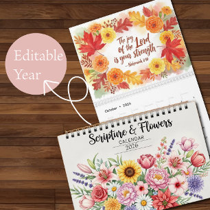 Bloemenschriftkalender kalender