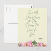 Bloemenschriftuur Briefkaart (Voorkant / Achterkant)