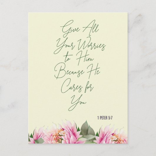 Bloemenschriftuur Briefkaart (Voorkant)