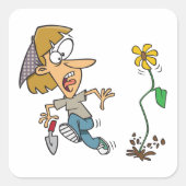 Bloemenschrik Vierkante Sticker (Voorkant)