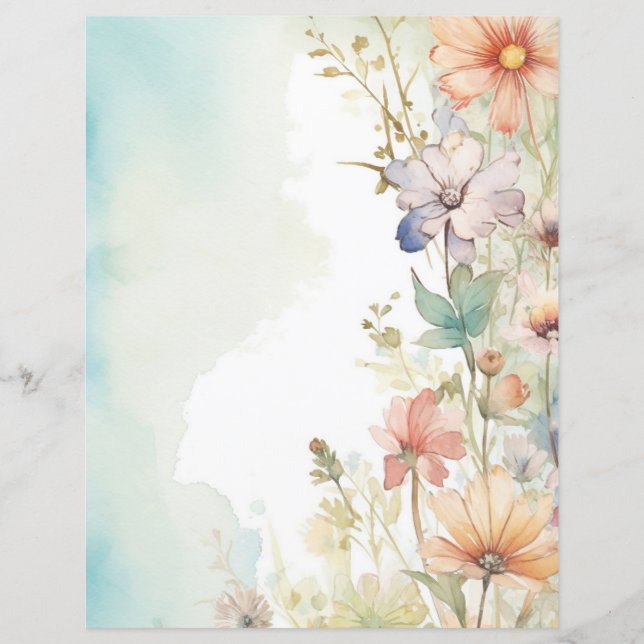 Bloemenschrootpapier (Voorkant)