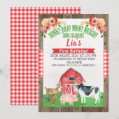 Bloemenschuur boerderij verjaardagsuitnodiging kaart (Voorkant / Achterkant)