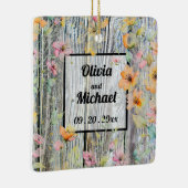 Bloemenscript botanische waterverf bloemen keramisch ornament (Rechts)