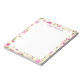 Bloemenscript notitieblok (Linkerzijde)