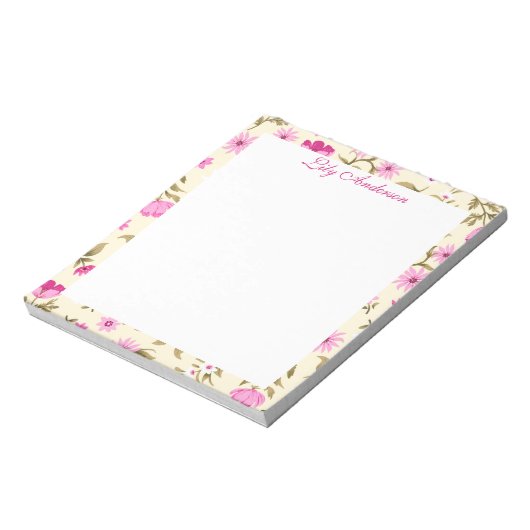 Bloemenscript  notitieblok (Linkerzijde)