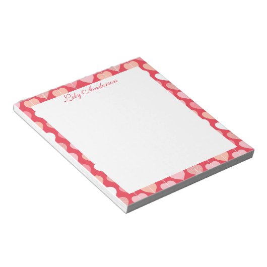Bloemenscript  notitieblok (Schuin)