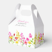 Bloemenscript voor bruidsdouche met wilde bloemen bedankdoosjes (Achterkant)