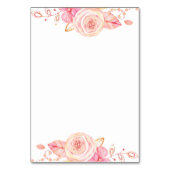 Bloemenscriptuur bruidsshower plaatskaartjes kaart (Achterkant)