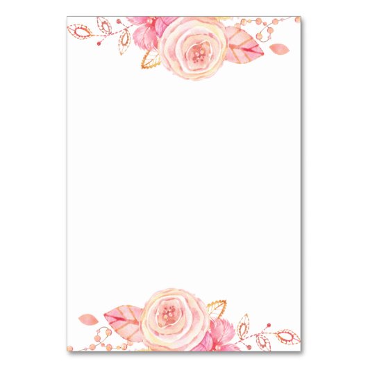 Bloemenscriptuur bruidsshower plaatskaartjes kaart (Achterkant)