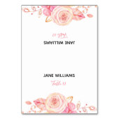 Bloemenscriptuur bruidsshower plaatskaartjes kaart (Voorkant)