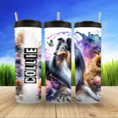 Bloemensereniteit van Collie Thermosbeker