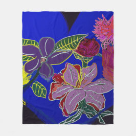 Bloemensessies fleece deken