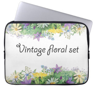  bloemenset laptop sleeve