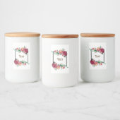 Bloemenset voor voedsel- en dranklabels voedselcontainer etiket (Flessen)