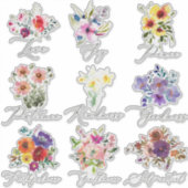 Bloemenset vrucht van de geest sticker (Voorkant)