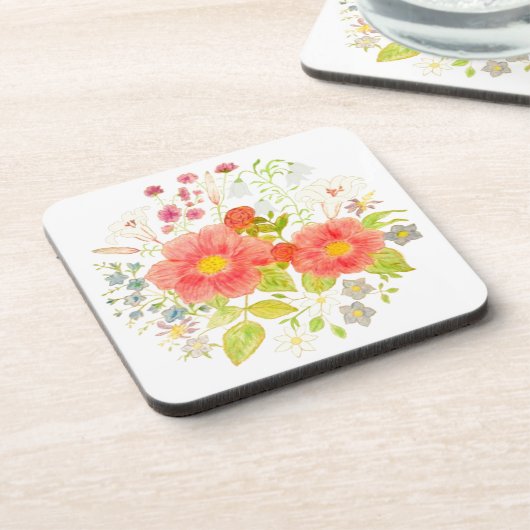 Bloemensets van plastic bier onderzetter (Linkerzijde)