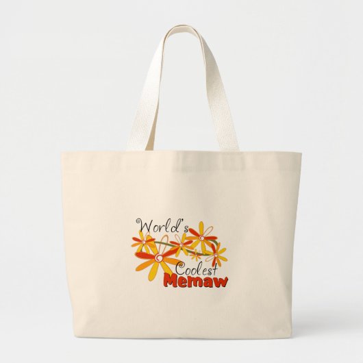 Bloemenshop Werelds Coolste Memaw Grote Tote Bag (Voorkant)