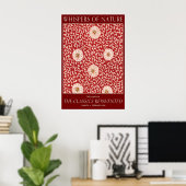 Bloemenshow Kunstprint Carmozijn & Salie Poster (Thuiskantoor)