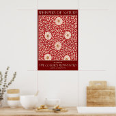 Bloemenshow Kunstprint Carmozijn & Salie Poster (Keuken)
